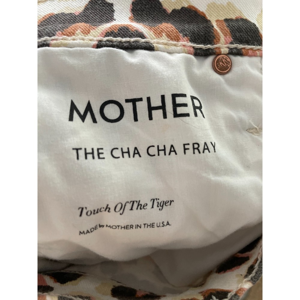 Mother The Cha Cha Fray Touch of The Tiger Jeans Size Woman 26 - Picture 6 of 6